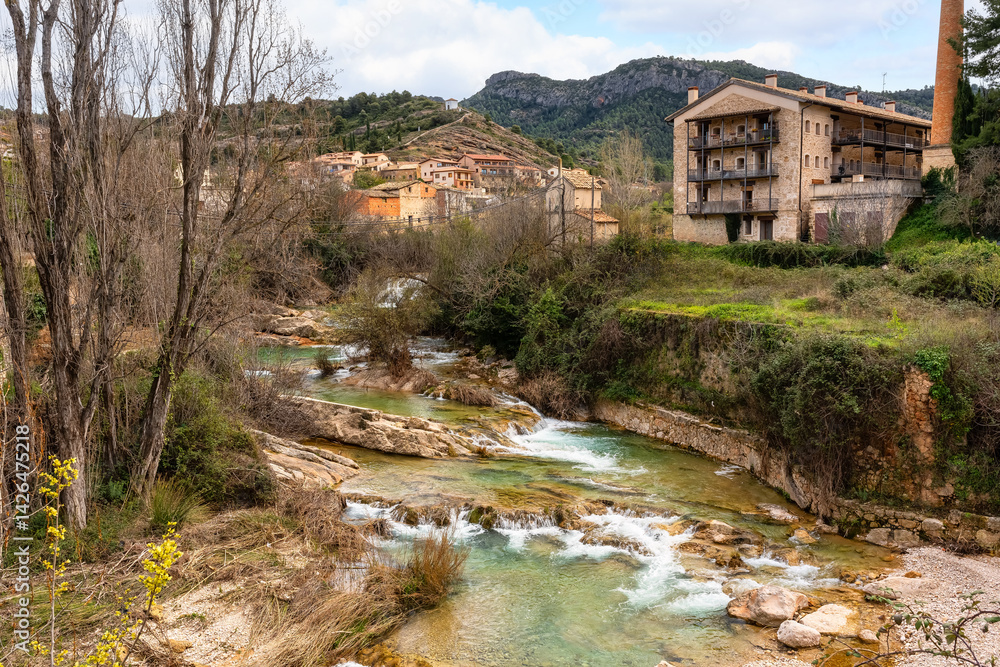River that passes next to the town of Beceite in the area of Matarrana, Teruel.