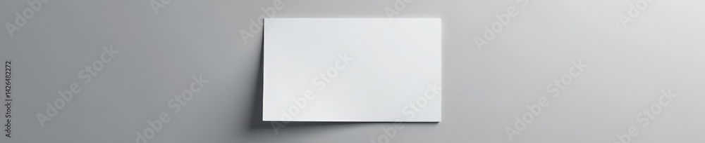 Minimalist blank card on textured grey background for design mock up, trendy, card, branding