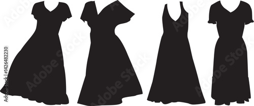 silhouette of a woman fashion dress