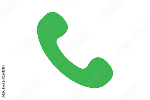 Green Telephone Icon: Universal Symbol for Calls and Communication