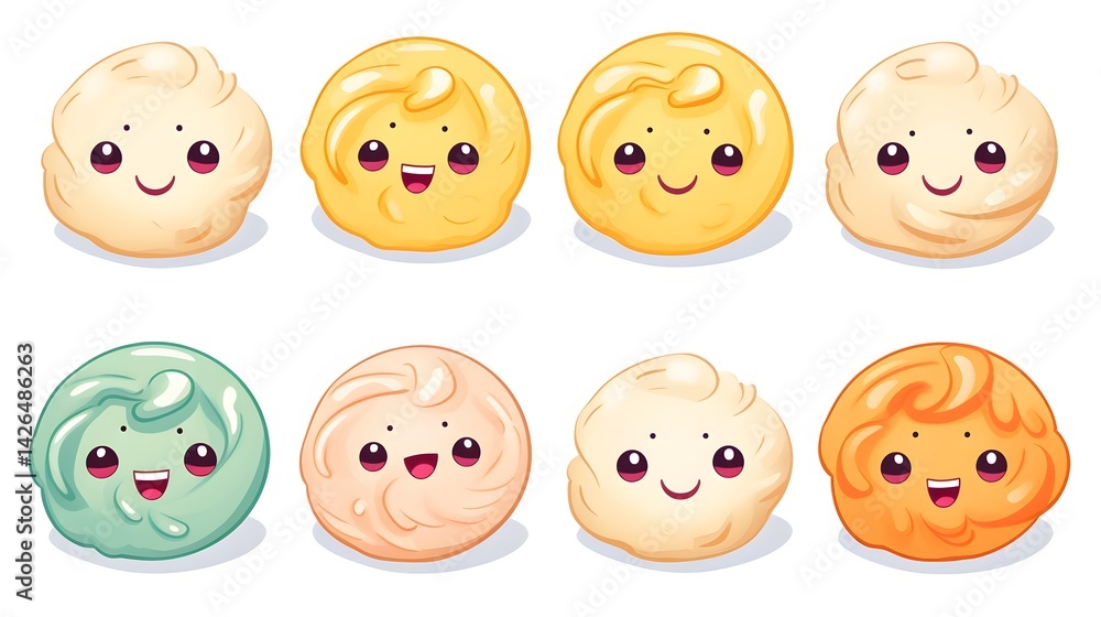 Top view of playful and adorable pastry dough for baking enthusiasts and confectioners