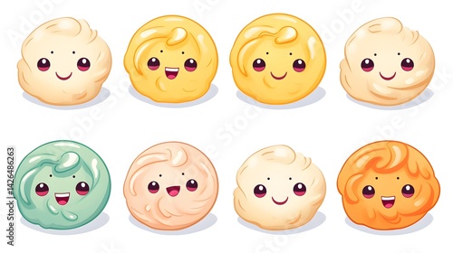 Top view of playful and adorable pastry dough for baking enthusiasts and confectioners