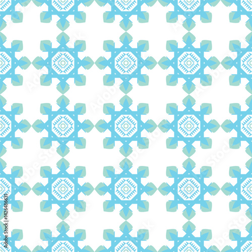 Colorful blue pattern for fabric and background, seamless pattern.