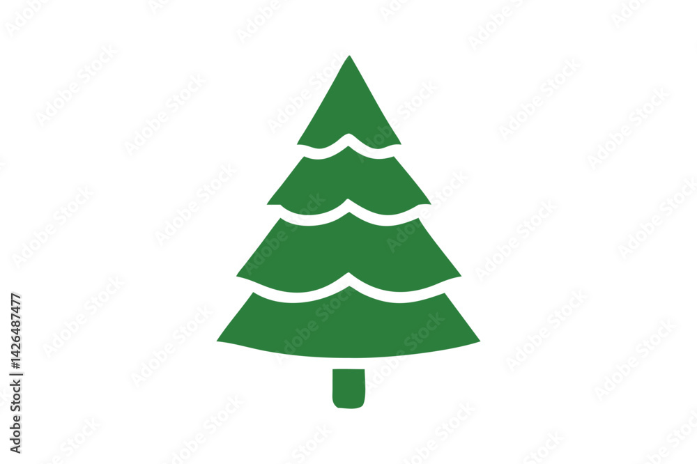 Fototapeta premium christmas tree isolated on white