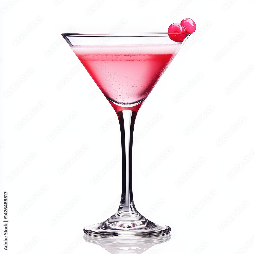 Elegant Pink Cocktail Martini Glass Elegant Pink Cocktail Martini Glass