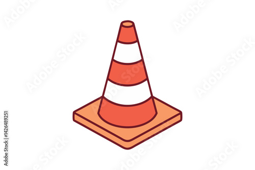 Traffic Cone Icon: Symbol of Safety and Road Management