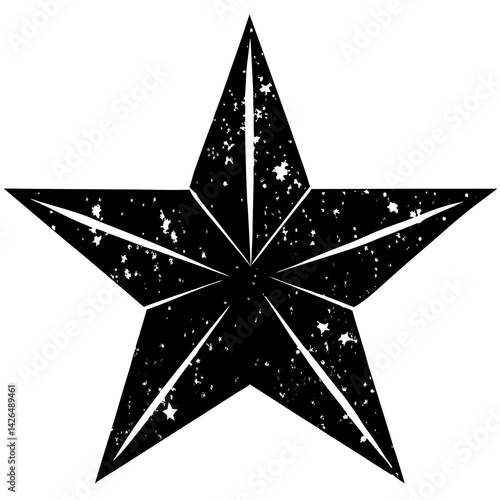 Grunge distressed star background