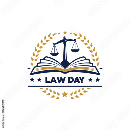 law day logo design ector 