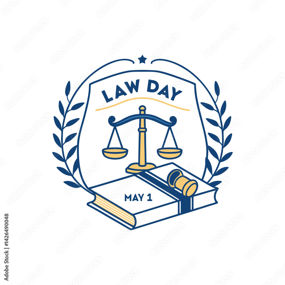Naklejka premium law day logo design ector 