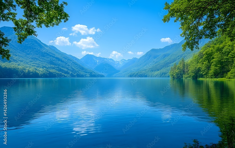 Fototapeta premium lake and mountains