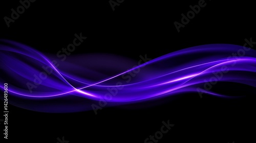 Abstract design of vibrant purple, flowing lines.