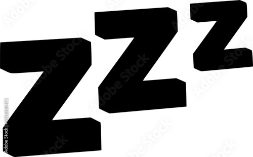 3d ZZZ sign sleep emoji
