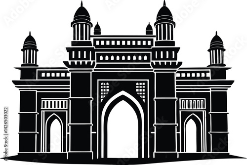 Majestic Gateway of India Illustration