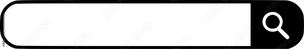 Search here. Search bar for ui. Search bar vector icons in flat design, isolated on transparent background. Vector illustration
