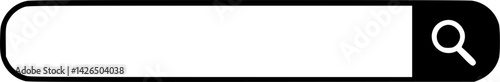 Search here. Search bar for ui. Search bar vector icons in flat design, isolated on transparent background. Vector illustration
