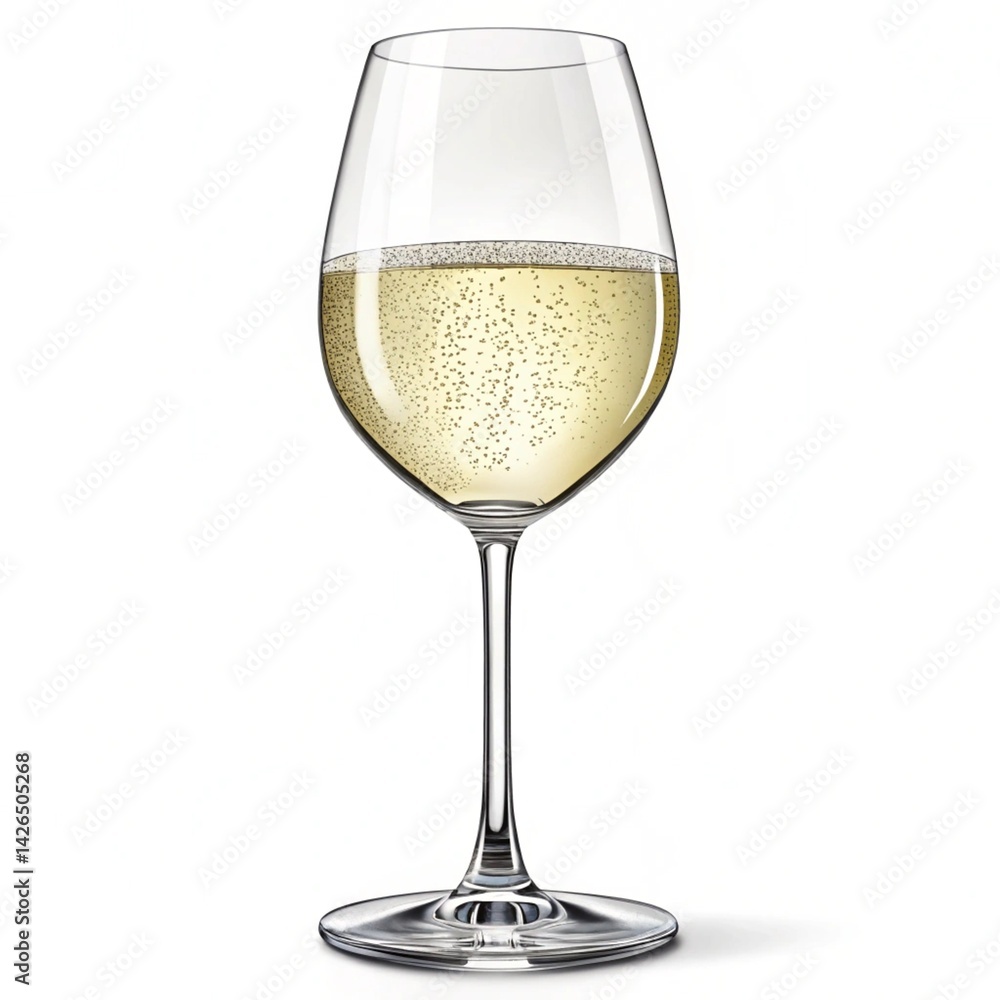 Fototapeta premium white wine glass