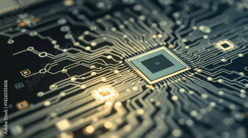 Advanced technology circuit board with microchip connects for innovation