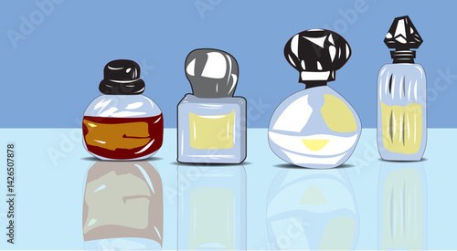 parfume bottol vector art.eps