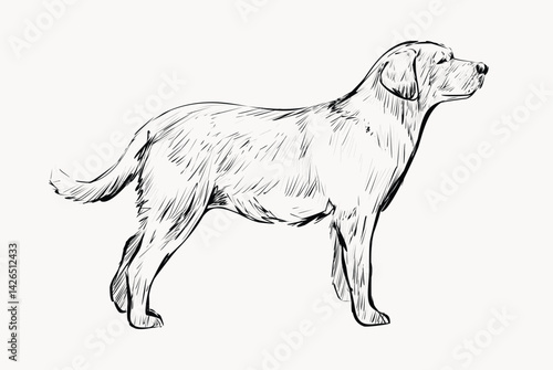 Labrador dog animal illustration vector