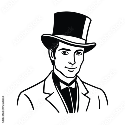 Dapper Gentleman in Top Hat