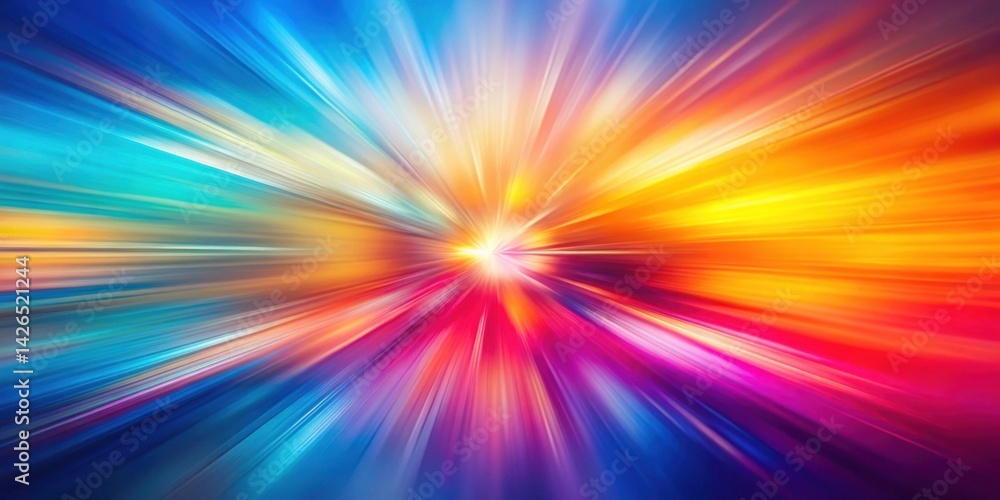 Obraz premium Abstract Colorful Radiating Lines of Speed and Light