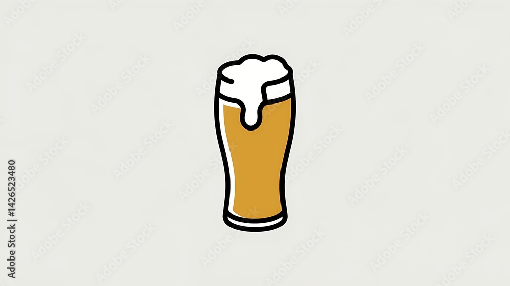 A refreshing glass of beer, perfect for a relaxing evening or social gathering A refreshing glass of beer, perfect for a relaxing evening or social gathering