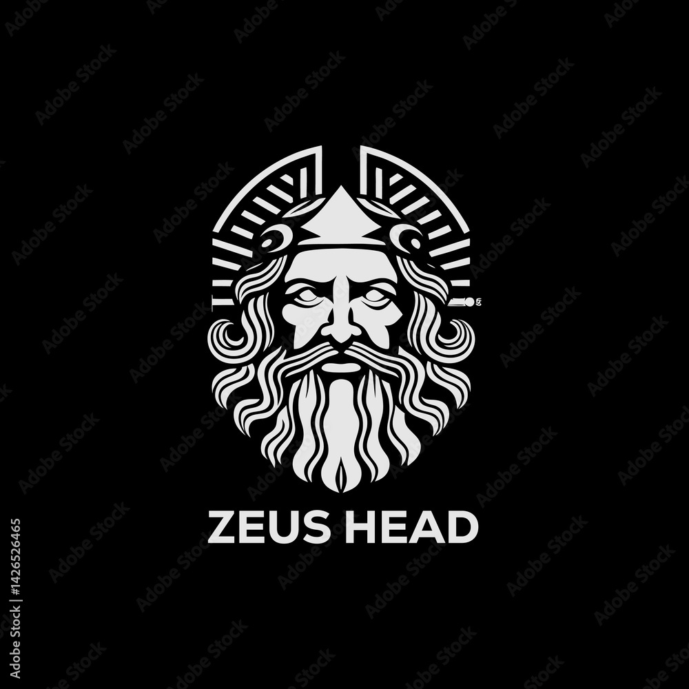 Zeus Thunderbolt Esport gaming mascot logo template Vector Zeus Thunderbolt Esport gaming mascot logo template Vector