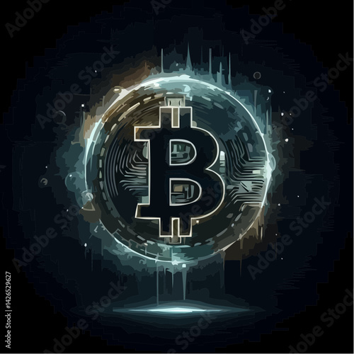 illustrative image of a coin representing bitcoin 6