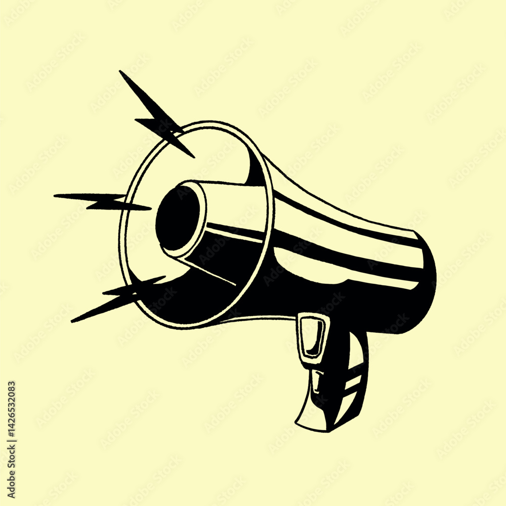 Marketing megaphone illustration element vector