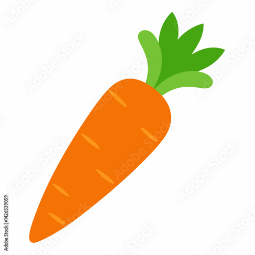 Editable carrot vector on white background in AI format