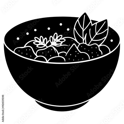 Vegan bowl  vector 