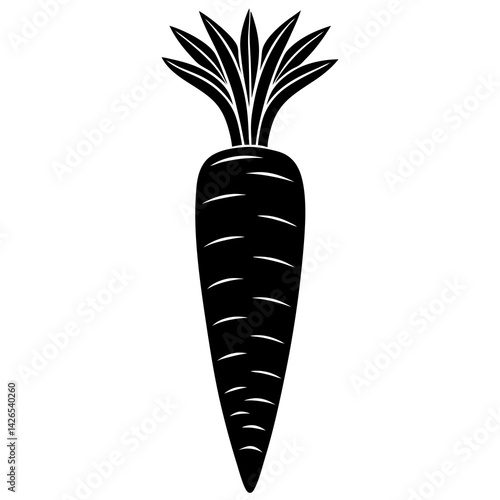 Editable carrot vector on white background in AI format