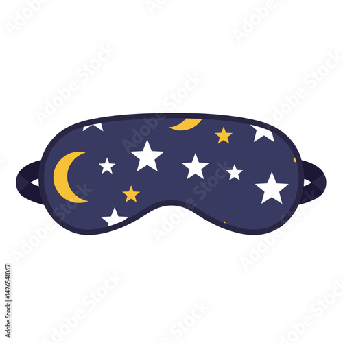 Sleep mask with moon and stars pattern for restful sleep and relaxation
