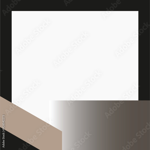 Black frame collage element vector