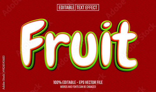 fruit editable text effect