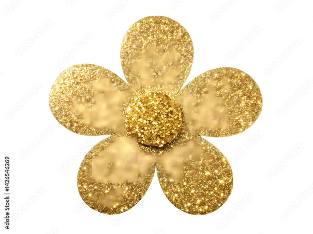 Gold Glitter Flower Sparkle Background Texture Image on Transparent background Gold Glitter Flower Sparkle Background Texture Image on Transparent background
