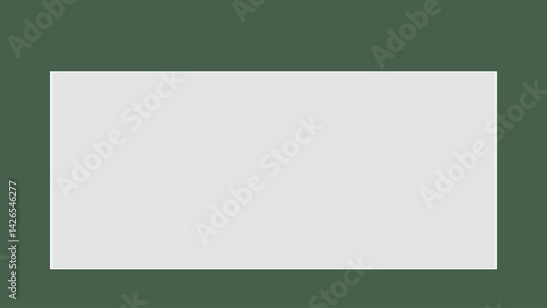 Green rectangle shape frame vector