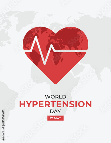 World Hypertension Day Vector Illustration on May 17th.