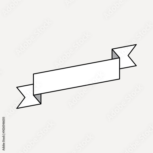 Simple white horizontal banner vector