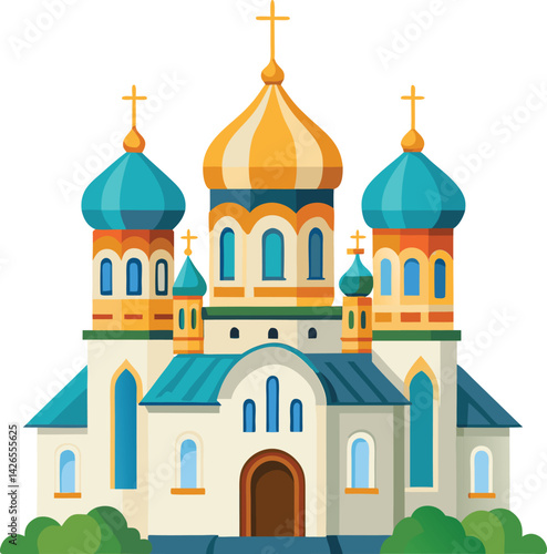 Wallpaper Mural Russian Orthodox Church Vector Illustration Torontodigital.ca
