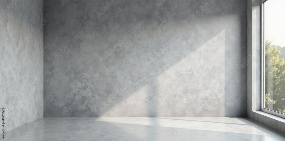 Minimalist gray mockup background wall in empty room for presentation, template, contemporary Minimalist gray mockup background wall in empty room for presentation, template, contemporary