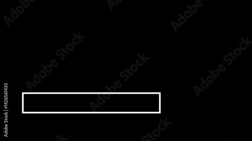  simple Lower Third Placeholder Box Animation  Minimal White Rectangle on Black Background for Name Captions and Onscreen Labels