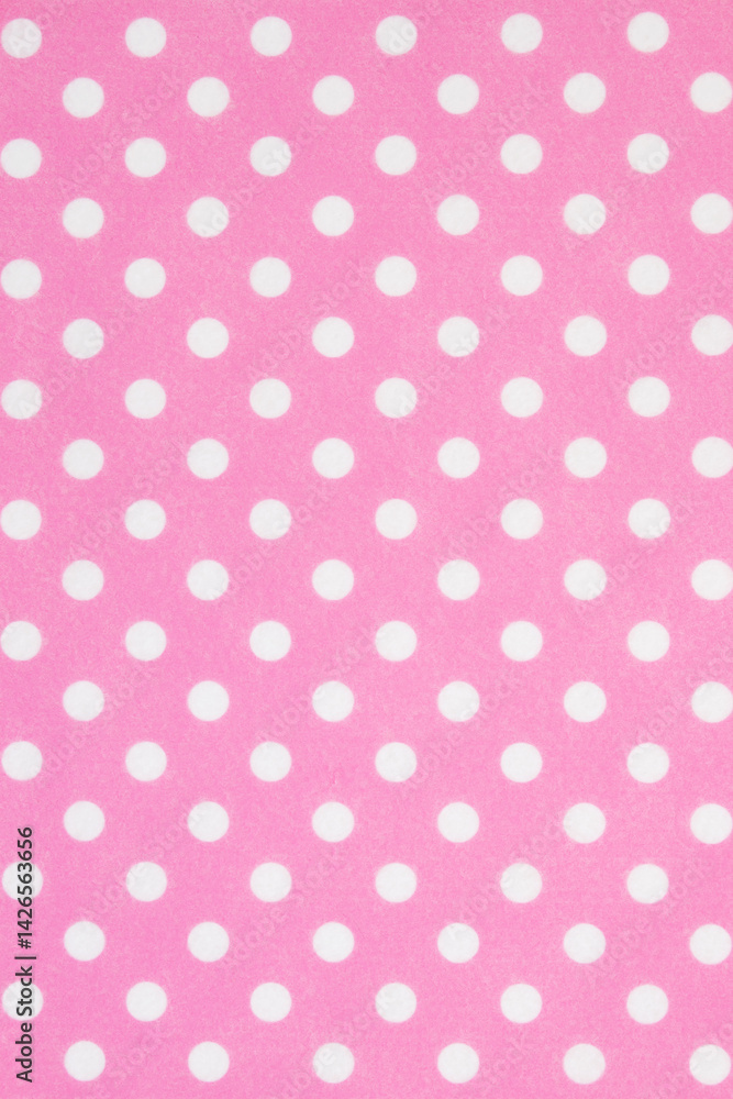 Bright pink polka dot texture background