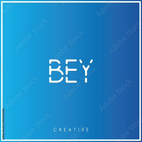 BEY Creative Minimal monogram and logo. Elegant leaves. Modern design. Premium Vector latter logo design. Creative Logo. Vector Illustration logo. letters Logo. Brand Identity  Logo.  Company Logo.