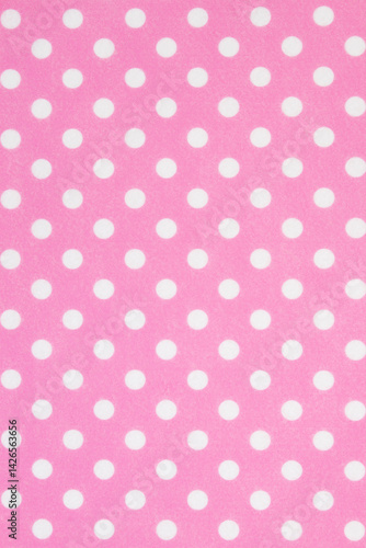 Obraz na płótnie Bright pink polka dot texture background w salonie