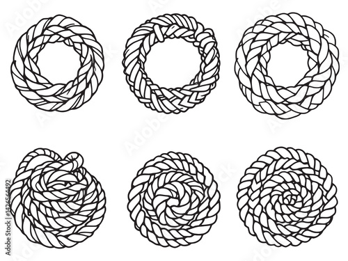 Battle Ropes line art athlete workout motion endurance sweat grind force