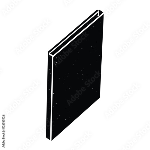 isolated Black vector drywall sheet WIith White Background