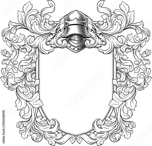 Coat of Arms Crest Knight F...