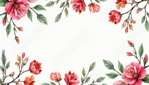 Delicate watercolor floral design, endlessly repeating , dreamy, floral design