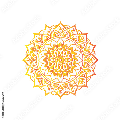 "Sunfire Mandala: A Symbol of Enlightenment"

